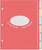 Jot & Mark Blank Recipe Binder Dividers with Tabs | Six Customizable Organizer Dividers for 8.5"x9.5" 3-Ring Binders (Rainbow)...