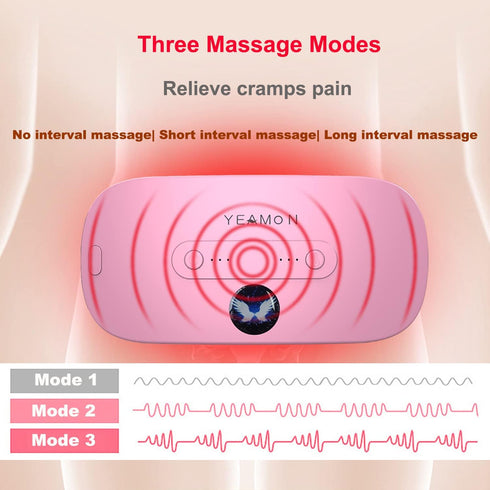 Portable Cordless Heating Pad, Electric Waist Belt Device, Fast Heating Pad with 3 Heat Levels and 3 Massage Modes, Back or Belly Heating Pad for ...