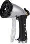 RESTMO Garden Hose Nozzle Sprayer, Heavy Duty Metal Water Hose Nozzle with 10 Different Spray Patterns, High Pressure Hand Sprayer for Watering Pl...
