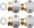 Joywayus 2Set Heavy Duty 5/8" Barb x 3/4" GHT Male & Female Swivel Hex Aluminium Garden Water Hose Pipe Connector Repair Kit Fitting with Stainles...