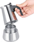 Stainless Steel Coffee Maker, Moka Pot Espresso Coffee Maker Stovetop Espresso Maker Portable Electric Heating Espresso Coffee Maker for Home Offi...