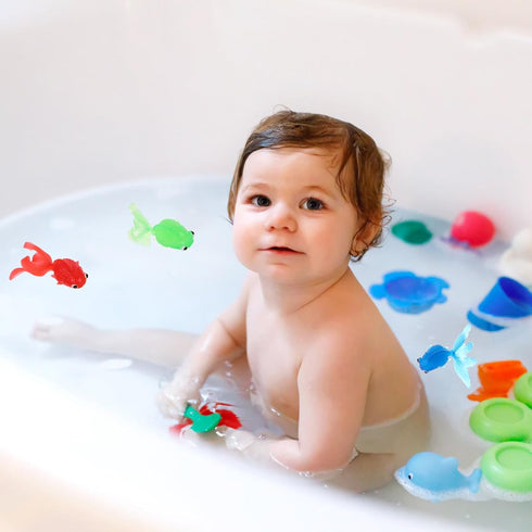 TOYANDONA 1set Tub Toys Bathing Bath Landing Child for Game Kids Baby Toddler Cartoon Bathtub with Fishing Water and Fish Pool Essentials Funny Ne...