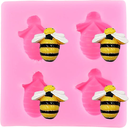 Bumble Bee Silicone Mold Bee Baking Fondant Molds For Cake Decorating Cupcake Topper Chocolate Candy Gum Paste Polymer Clay...