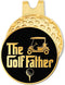 The Golf Father Black Gold Golf Ball Marker with Magnetic Hat Clip, Funny Golf Accessories and Golf Gifts for Men Dad Grandpa, Birthday for Golf F...