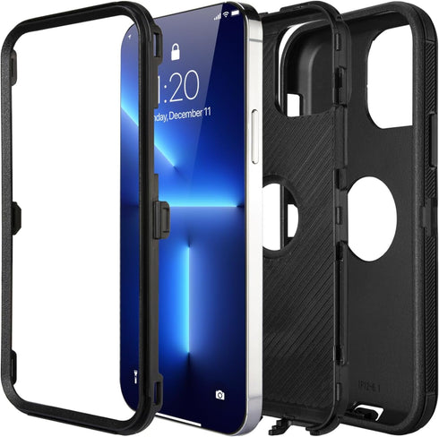 for Defender iPhone 13 Case,iPhone 13 Phone Case Heavy Duty Full-Body Case iPhone 13 Silicone,3 Layers of Sturdy,Heavy Duty for iPhone 13 Case Pro...