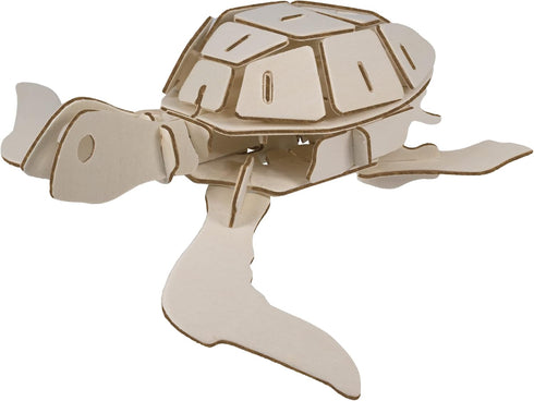 Eco 3D Wooden Puzzle Sea Turtle from Deluxebase. Animal Themed DIY 3D Puzzle Craft Kit. Sustainable Wood Ocean Animal Toys. Perfect Model Building...