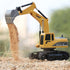 Remote Control Excavator Toy, RC Construction - Metal Shovel Digger Vehicles with Lights Sounds and 360° Rotation Digging Sand, Christmas Birthday...