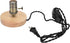 Tissting Vintage Wooden Lamp Base E26/E27 Table Lamp Holder with Dimmable Button Adjust Brightness Mini Short Desk Lamp Exposed Bulb Base with US ...