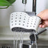 EC ELEGANTCHARM Kitchen Sink Caddy Sponge Holder Silicone Plastic Soap Holder Hanging Ajustable Strap Faucet Caddy with Drain Holes for Drying...