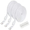 3PCS 10FT Flat Micro USB Cable Power Extension Cord for Wyze Cam, WyzeCam Pan,Yi Cam,YI Dome Home Camera,Oculus Go,Kasa,Nest Cam,Netvue,Blink,Indo...
