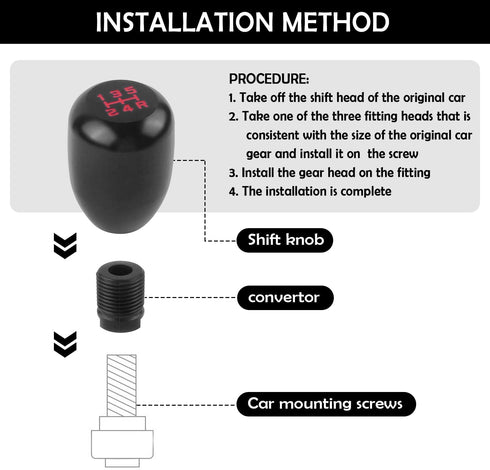 Car Gear Shift Knobs,Stylish Aluminum Alloy Manual Shift Knob 5 Speed for Car Decorations & Comfortable Touch,Universal Car Accessories Interior S...