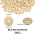 SUNNYCLUE 1 Box 400Pcs Real 18K Gold Plated Brass Beads 6mm Golden Heishi Disc Beads Bulk Flat Round Loose Spacer Bead Long-Lasting Metal Beads fo...