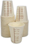 50 3oz Coated Paper Graduated Measuring Cups for Mixing Paint, Stain, Epoxy, Resin; Disposable, Recyleable, from Renewable Resource Bamboo, Wax Co...