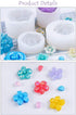 FineInno 3pcs Mini Flower Resin Mold,3D Rose Silicone Molds,Epoxy Casting Mould,DIY Crystal Craft,Necklace, Earring, Jewelry,Pendants Making Ornam...
