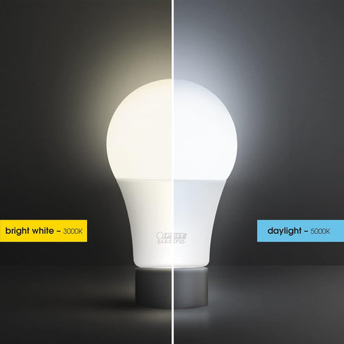 Feit Electric A19 LED Light Bulb, 60W Equivalent, Non Dimmable, 800 Lumens, E26 Medium Base, 3000k Bright White, CRI 90, 10 Year Lifetime, UL List...
