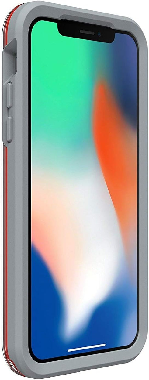 Lifeproof SLAM Series Case for iPhone X (ONLY) - Retail Packaging - Lava Chaser (Clear/Cherry Tomato/Sleet)...