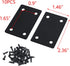 T Tulead Iron Rectangle Flat Corner Brackets Straight Corner Brace Mending Repair Plates 2.36"x1.46" Fastener Bracket Plates Pack of 10 for Bed,Sh...