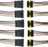 ESUPPORT 5 Pin Way Car Auto Waterproof Electrical Connector Plug Socket Kit with Wire AWG Gauge Marine Pack of 5...