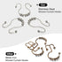 Goowin Shower Curtain Hooks, 12 Pcs Shower Curtain Rings, Stainless Steel Shower Curtain Hooks Rings Rust Proof, Smooth Sliding Anti-Drop Double S...