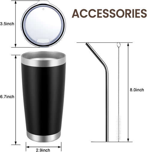 MEWAY 20oz Tumbler Cup Double Wall Vacuum Insulated Travel Mug Bulk, Stainless Steel Tumblers with Lid and Straw, Durable Powder Coated Coffee Cup...