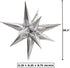 Unique Industries Jumbo Foil 12 Point Silver Star Balloons...
