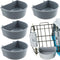 4 Pack Rabbit Feeder with Hook,Rabbit Food Bowl,Guinea Pig Plastic Food Basin Dish, Bunny Water Bowl, Chinchilla Hanging Portable Feeding Bowl?Gre...