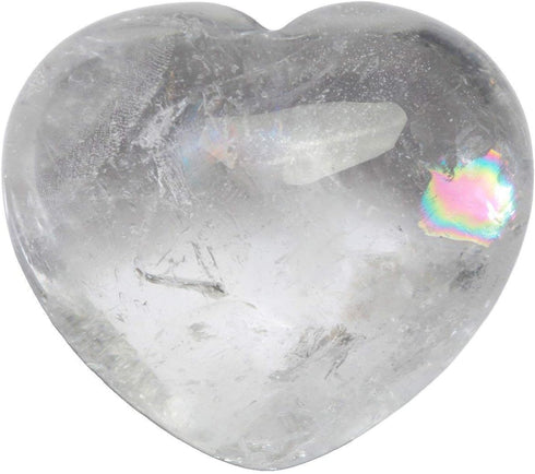 Healing Crystal Heart Love Carved Palm Worry Stone Chakra Reiki Balancing (Rock Quartz)...