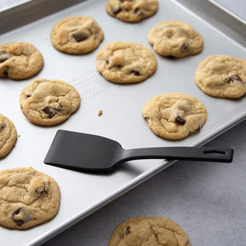 Rada Cutlery Kitchen Set Dessert Serving Spatulas-Premium Nylon Turner and Flipper-Black, 2 Pack, 7.5 Inch...