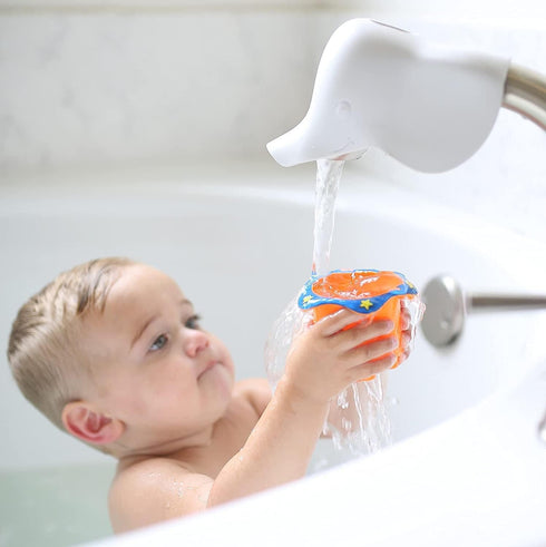 Nuby Safety Bathtub Spout Guard with Top Opening for Diverter– Elephant...