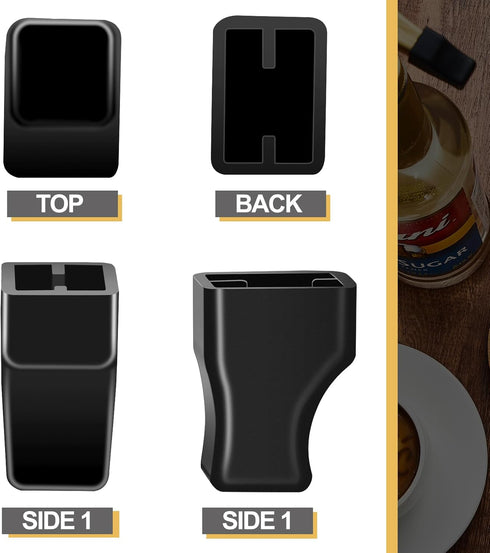 Zhehao 30 Pcs Coffee Syrup Pump Tip Cap Covers Pourer Cap Syrup Covers Black Rubber Caps Fits for Syrup Pump, Pour Dispenser, Oil Liquor Bottle, K...