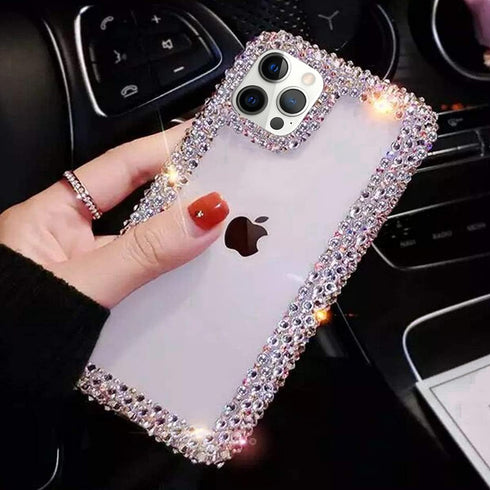 Bonitec Compatible with iPhone 13 Pro Max Case for Women Girls 3D Glitter Sparkle Bling Case Luxury Shiny Cute Crystal Charms Rhinestone Diamond B...