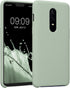 kwmobile Case Compatible with OnePlus 6 Case - TPU Silicone Phone Cover with Soft Finish - Gray Green...