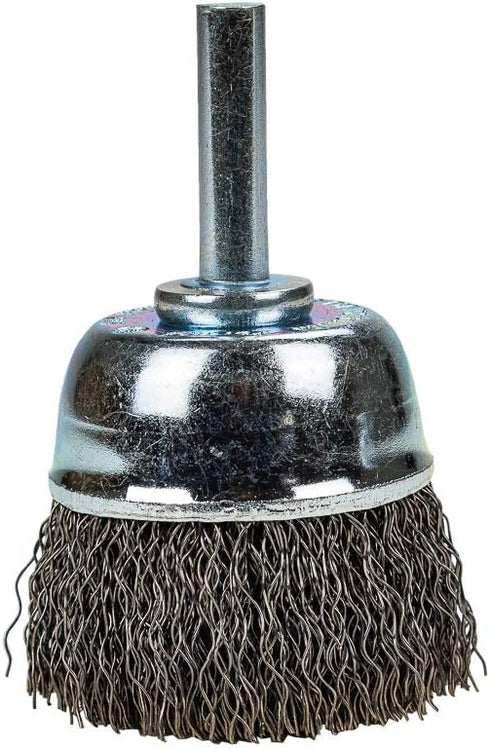 Forney 60004 Cup Brush, Coarse Crimped Wire with 1/4-Inch Shank, 1-1/2-Inch...