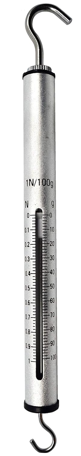 Economy Dynamometer, Aluminum - 100g / 1N - Zero-Point Calibration Capability - High Resolution Scale, Spring Balance - Classroom Quality - hBARSC...