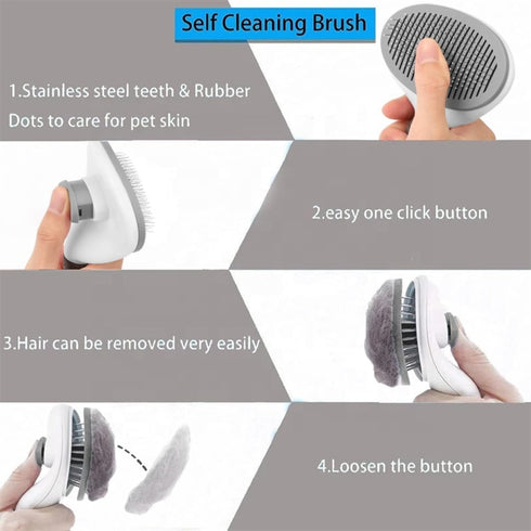 Pet grooming brush remove loses hair Laretti easy to use and comfortable dog brush stainless cat brush pet supplies...