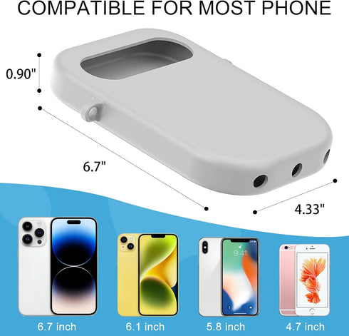 Doormoon Cell Phone Holder Compatible for Bogg Bag, Rubber Accessories for Beach Tote Bag Hanging Full Coverage Phone Holder(Grey)......