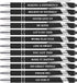 AUAUY 12 PCS Snarky Office Pens, Ballpoint Pens Set with 12 Replacement Refills, 2 in 1 Stylus Pen Stylish Pen, Office Metal Inspirational Pen, Fu...