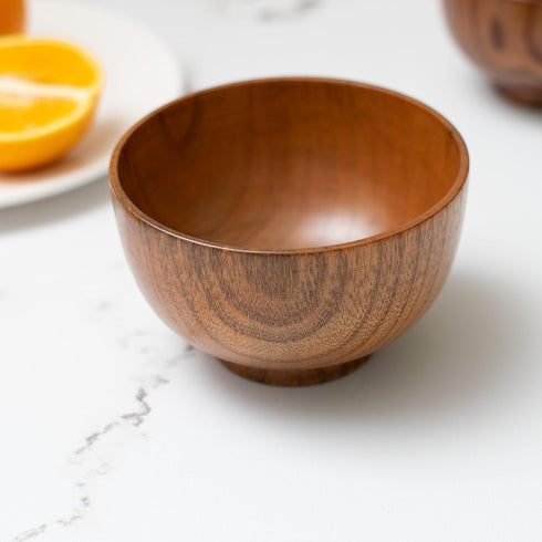 Handmade Wood Bowl, Mug, for Rice, Soup, Dip, Coffee, Tea, Decoration (2PCS Jujube Bowls, L: 5-1/8 inch Dia by 3-1/8 inch High)...
