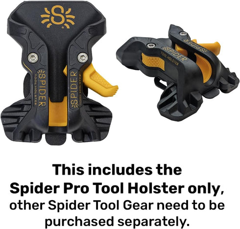 Spider Pro Tool Holster - Upgraded, Self Locking, Quick Draw Universal Tool Holder with Ambidextrous Thumb Lock - Clips Onto Any Belt...