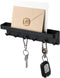 Decorative Key and Leash Holder for Wall Black 6 Pcs Key Hook with Shelf Stainless Steel Wall Mount Mail Holder and House Key Holder Modern Key Ho...