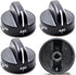 4Pcs 8273103 Gas Range Burner Knob Black Replacement Part Fit for Whirlpool Range Stove, Replaces AP6012363, 8273107, 8273111, ER8273103, Not Univ...