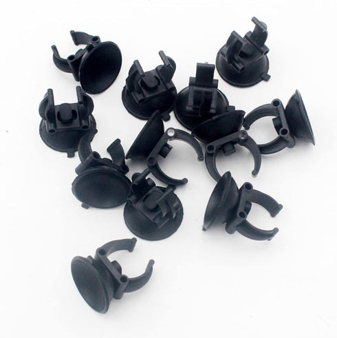 Aquarium Heater Holder Suction Cup Clip Black for Fish for Tube Hose Plant Decoration Sucker Dia 1.34" Clip Dia 0.9 Aquarium Heater Holder Suction...