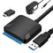 SATA to USB 3.0 Adapter, External Hard Drive Converter Cable for 2.5" 3.5" HDD, SSD with Power Supply...