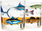 Greenline Goods – Fishing Glass Set for Fisherman and Outdoorsman – Fish Themed 10 oz Whiskey Glass Set of 2 - Freshwater and Saltwater Fish on th...