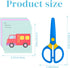 Kids Safety Scissors, Toddler Plastic Training Scissors, Children Preschool Craft Scissors?3 Pack?with 60 Colorful Paper Cutting...