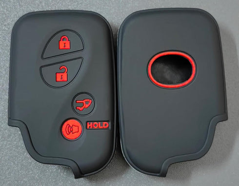Silicone Rubber Key Fob Cover Compatible with 2005-2017 Lexus CT200h ES350 GS300 GS350 GS430 GS450h GS460 is F IS250 IS350 LS460 LS600h LX570 RX35...