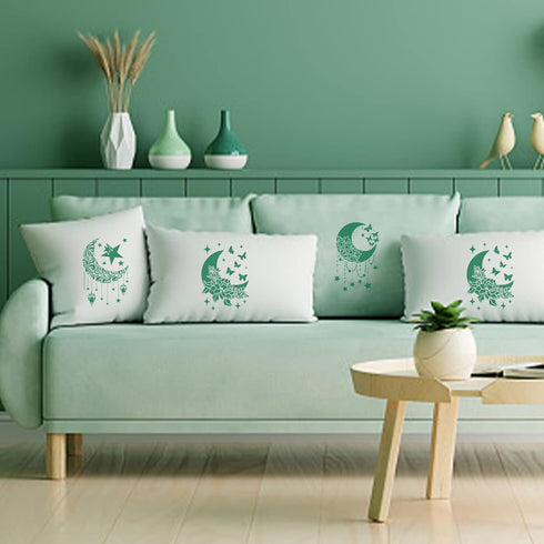 Wall Stencils for Painting 12X8 inches Reusable Star Moon Tile Stencil Walls Concrete Floor Stencils for Painting Patio Wall Cement Bathroom Floor...