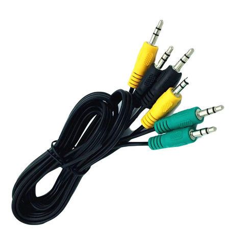 Replacement 3.5mm 1/8" TRS Stereo 3 to 3 Mini Jack Color Coded Audio Cable Compatible with Logitech 5.1 Channel Computer Speakers z-5500, z-5450, ...