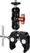 Super Clamp Camera Mount with Double Ball Head Adapter - Compatible with Canon Nikon DSLR, Gopro, LED Lights, Ronin-M/MX, Freefly MOVI - 360° Rota...