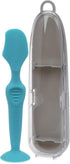 Dr. Talbot's Diaper Cream Soft Silicone Brush with Suction Base & Hygienic Case, Aqua, Full Size...